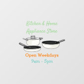 Autocollant Pour Fenêtre Illustration des jeux de cuisine (Feuille)