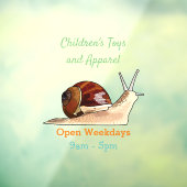 Autocollant Pour Fenêtre Illustration d'escargot (Feuille 3)