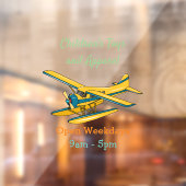 Autocollant Pour Fenêtre Illustration d'hydravion (Feuille 2)