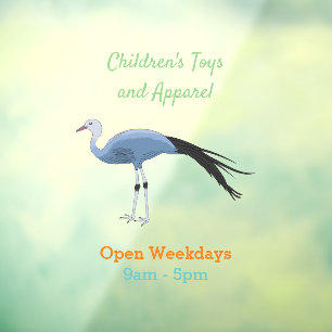 Autocollant Pour Fenêtre Illustration d'oiseau de grue bleue