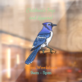 Autocollant Pour Fenêtre Illustration d'oiseau de jay bleu (Feuille 2)