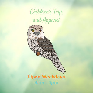 Autocollant Pour Fenêtre Illustration d'oiseau de Tawny frogmouth