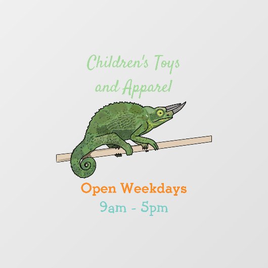 Autocollant Pour Fenêtre Illustration du caméléon de Jackson (Feuille)