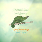 Autocollant Pour Fenêtre Illustration du caméléon de Jackson (Feuille 3)