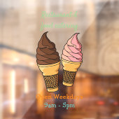 Autocollant Pour Fenêtre Illustration du cône de crème glacée (Feuille 2)
