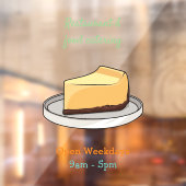 Autocollant Pour Fenêtre Illustration du dessin animé Cheesecake (Feuille 2)