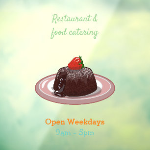 Autocollant Pour Fenêtre Illustration du gâteau de lave au chocolat