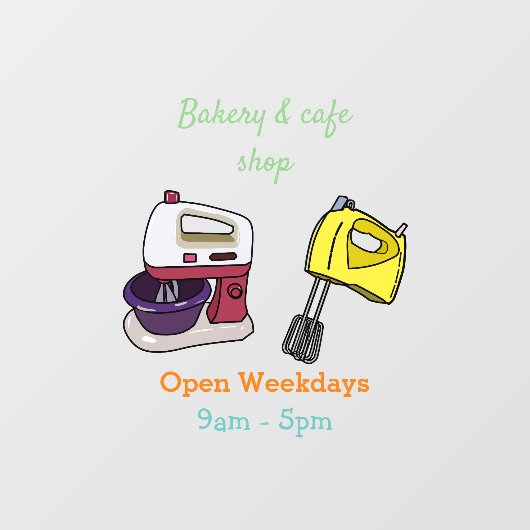 Autocollant Pour Fenêtre Illustration du mixer (Feuille)