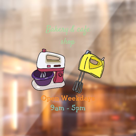 Autocollant Pour Fenêtre Illustration du mixer (Feuille 2)