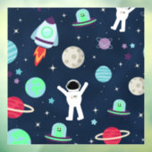 Autocollant Pour Fenêtre Illustration du Motif spatial (Feuille 3)