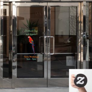 Autocollant Pour Fenêtre Illustration du perroquet de macaw Scarlet