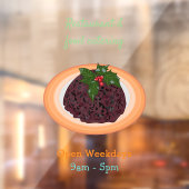 Autocollant Pour Fenêtre Illustration du pudding de Noël (Feuille 2)