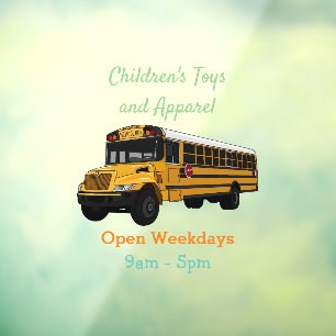 Autocollant Pour Fenêtre Illustration d'un autobus scolaire