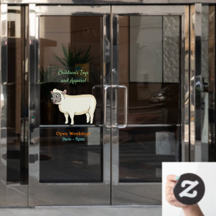 Autocollant Pour Fenêtre Illustration d'un mouton joyeux
