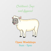 Autocollant Pour Fenêtre Illustration d'un mouton joyeux (Feuille)