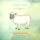 Autocollant Pour Fenêtre Illustration d'un mouton joyeux (Feuille 3)