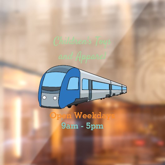 Autocollant Pour Fenêtre Illustration d'un train électrique (Feuille 2)