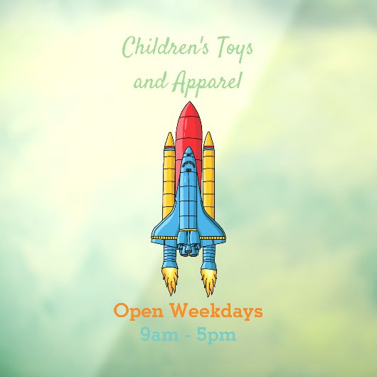 Autocollant Pour Fenêtre Illustration d'un vaisseau de fusées (Feuille 3)