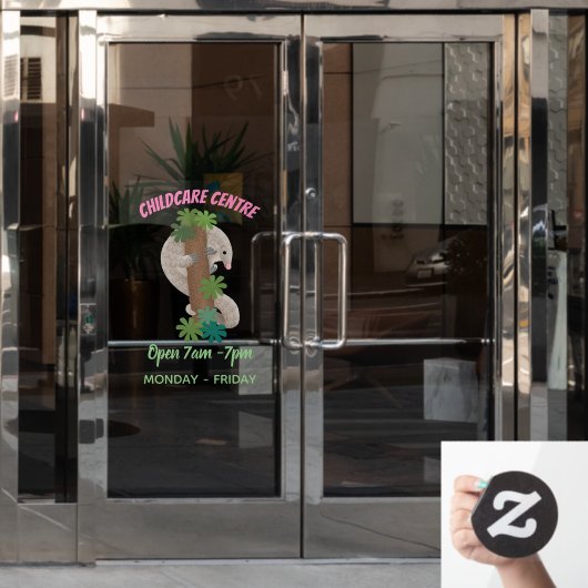 Autocollant Pour Fenêtre Illustration d'une anteure de pangolin mignonne (Porte de bureau)