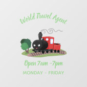 Autocollant Pour Fenêtre Illustration d'une locomotive à vapeur mûre (Feuille)