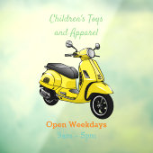 Autocollant Pour Fenêtre Illustration d'une moto cyclable (Feuille 3)