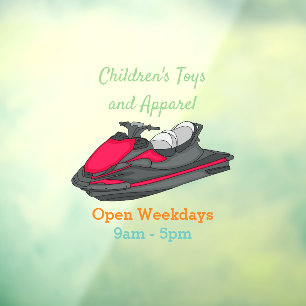 Autocollant Pour Fenêtre Illustration Jet ski