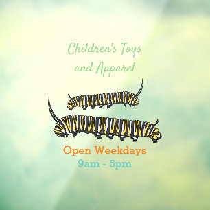 Autocollant Pour Fenêtre Illustration Monarch caterpillar