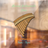 Autocollant Pour Fenêtre Illustration Pan flûte / panpipes (Feuille 2)