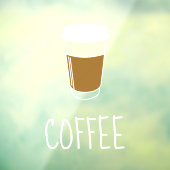 Autocollant Pour Fenêtre Illustration simple de la coupe de café (Feuille 3)