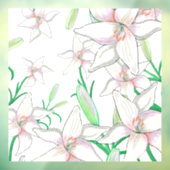 Autocollant Pour Fenêtre Illustration White Lily (Feuille 3)