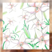 Autocollant Pour Fenêtre Illustration White Lily (Feuille 2)