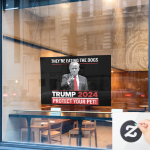 Autocollant Pour Fenêtre Ils Mangent Les Chiens Trump 2024 Débat