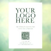 Autocollant Pour Fenêtre Image de votre logo moderne Code QR vert et blanc (Feuille 3)