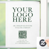 Autocollant Pour Fenêtre Image de votre logo moderne Code QR vert et blanc (Maison)