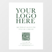Autocollant Pour Fenêtre Image de votre logo moderne Code QR vert et blanc (Feuille)