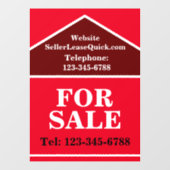 Autocollant Pour Fenêtre IMMENSE BOLD POUR LA VENTE Signalisation Immobilie (Feuille)