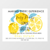 Autocollant Pour Fenêtre immobilier LEMON références Faire-part (Feuille)