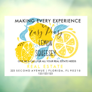 Autocollant Pour Fenêtre immobilier LEMON références Faire-part