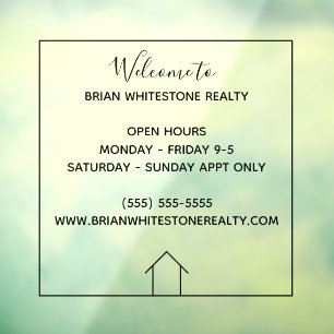 Autocollant Pour Fenêtre Immobilier Société sur mesure Immo Heures de bur