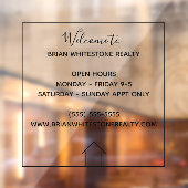 Autocollant Pour Fenêtre Immobilier Société sur mesure Immo Heures de burea (Feuille 2)