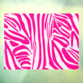 Autocollant Pour Fenêtre Impression zèbre rose (Feuille 3)