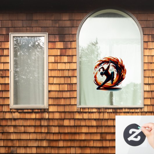 Autocollant Pour Fenêtre Incendie De Rue Avec Énergie Urbaine (Fenêtre d'accueil)