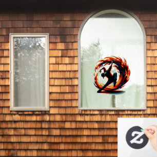 Autocollant Pour Fenêtre Incendie De Rue Avec Énergie Urbaine