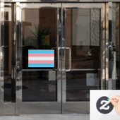 Autocollant Pour Fenêtre Indicateur de fierté transgenre (Porte de bureau)