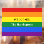 Autocollant Pour Fenêtre Indicateur Rainbow texte personnalisé (Feuille 2)