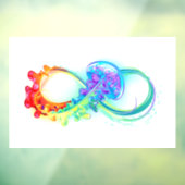 Autocollant Pour Fenêtre Infinity avec Rainbow Jellyfish (Feuille 3)