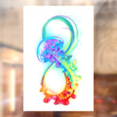 Autocollant Pour Fenêtre Infinity avec Rainbow Jellyfish (Feuille 2)
