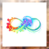 Autocollant Pour Fenêtre Infinity avec Rainbow Jellyfish (Feuille 2)
