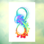 Autocollant Pour Fenêtre Infinity avec Rainbow Jellyfish (Feuille 3)