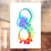 Autocollant Pour Fenêtre Infinity avec Rainbow Jellyfish (Feuille 2)